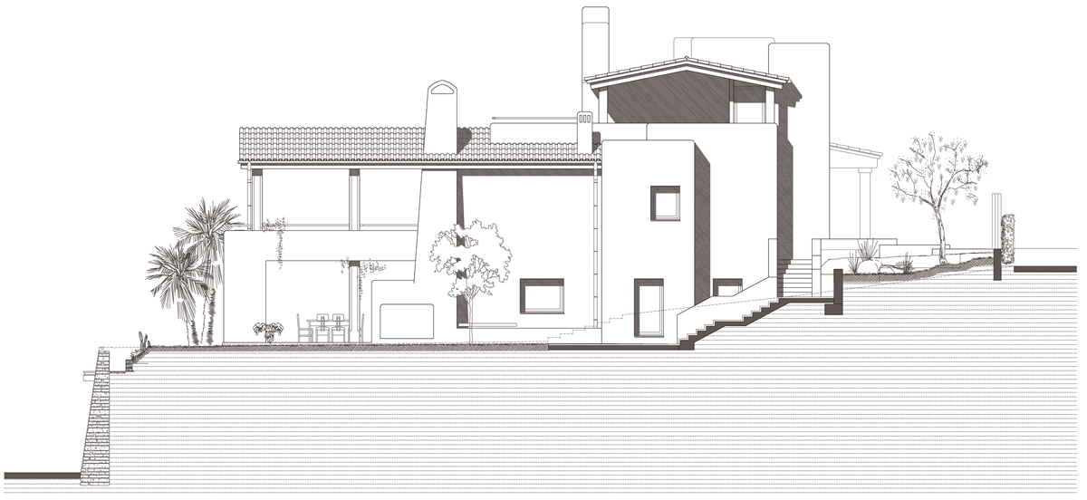 Alçat est. Projecte d'obra nova i disseny 3D: 2012 - Habitatge unifamiliar aïllat a Arenys de Mar