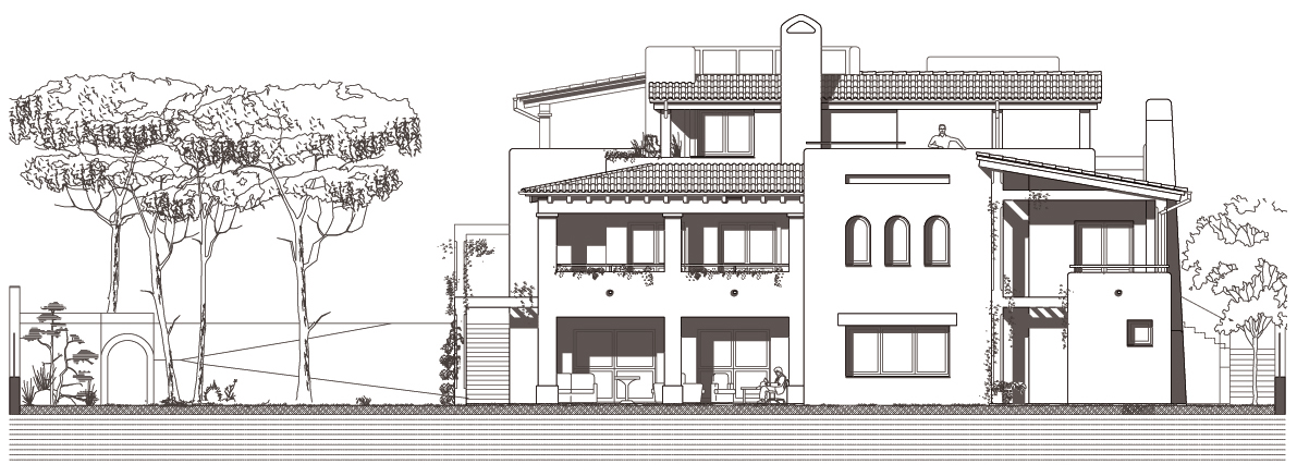 Alçat sud. Projecte d'obra nova i disseny 3D: 2012 - Habitatge unifamiliar aïllat a Arenys de Mar